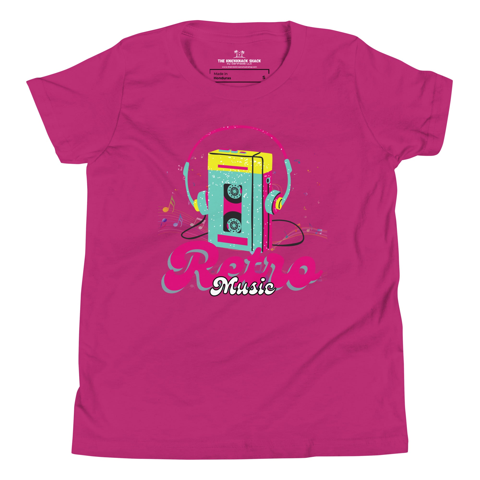 T-Shirt Jeunesse - Musique Rétro (Couleurs Foncées)