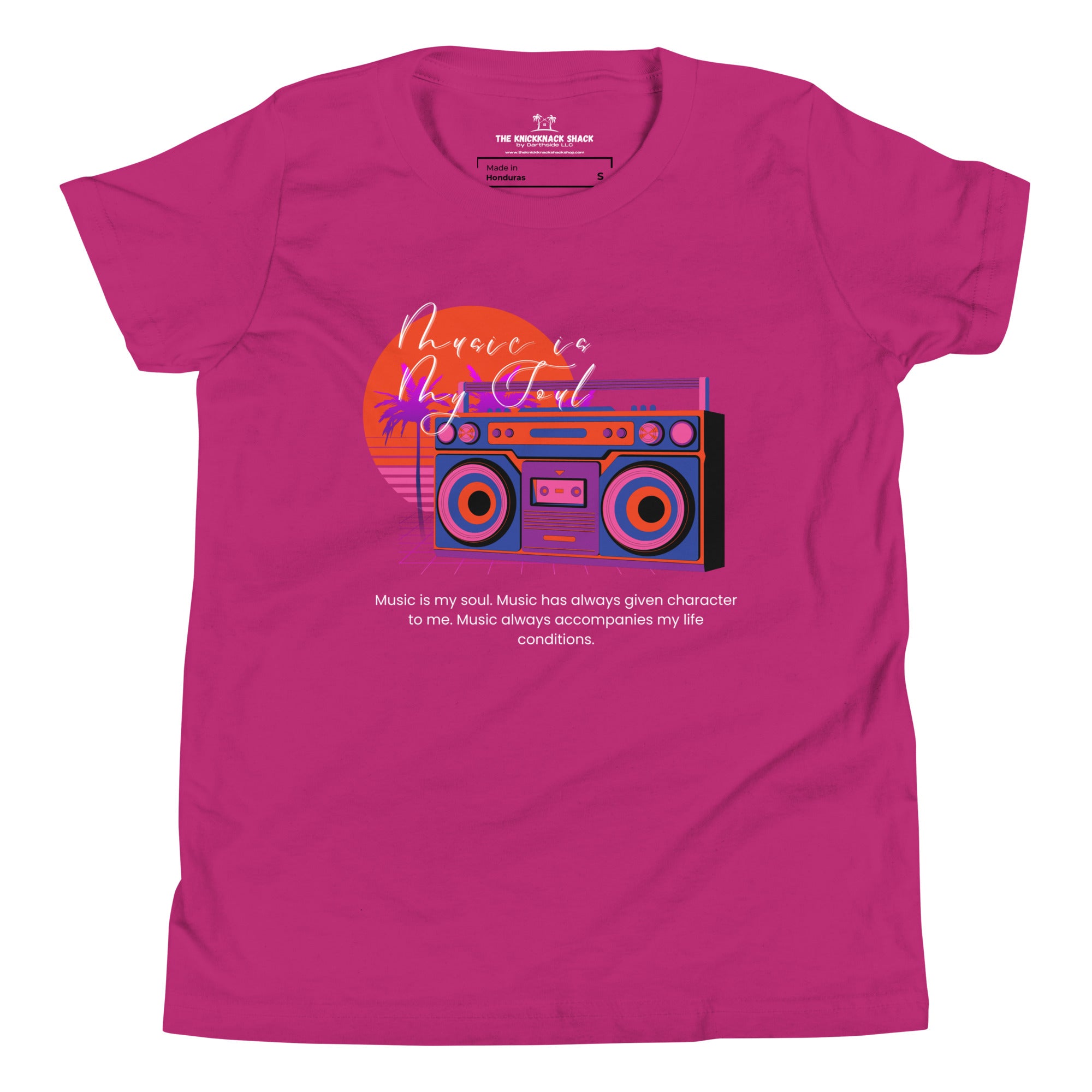 Youth T-Shirt - Music Is My Soul (Dark Colors)