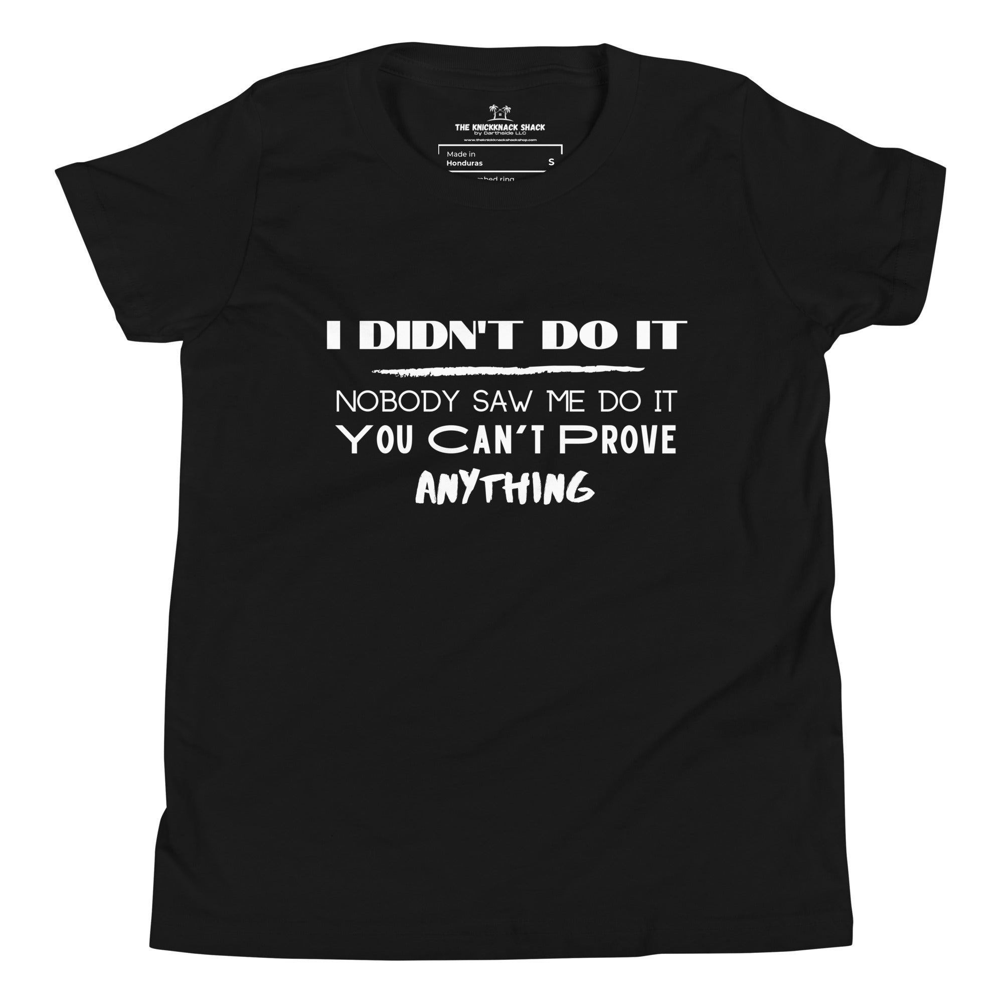 Youth T-Shirt - I Didn't Do It (Dark Colors)