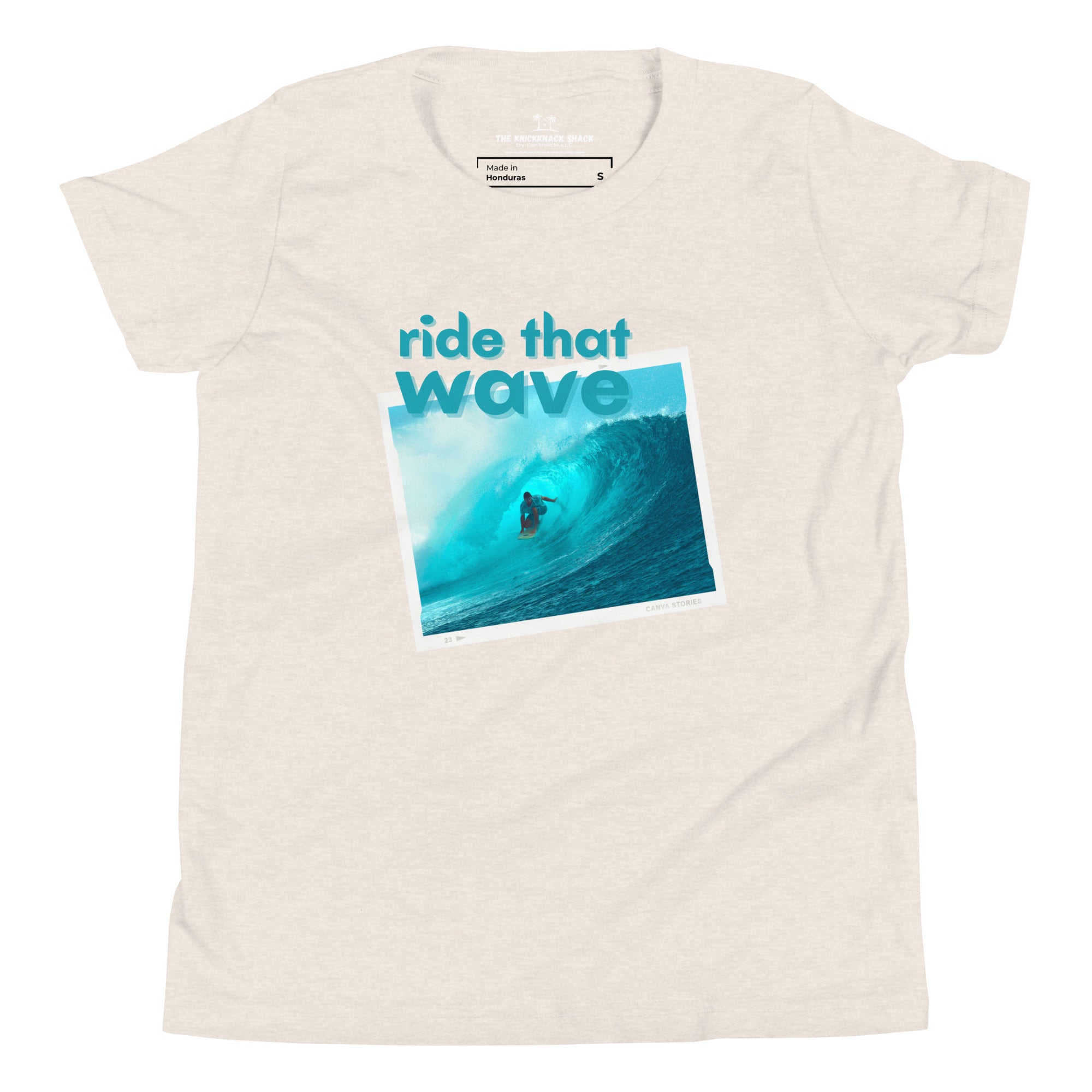 Camiseta juvenil - Ride That Wave (colores claros)