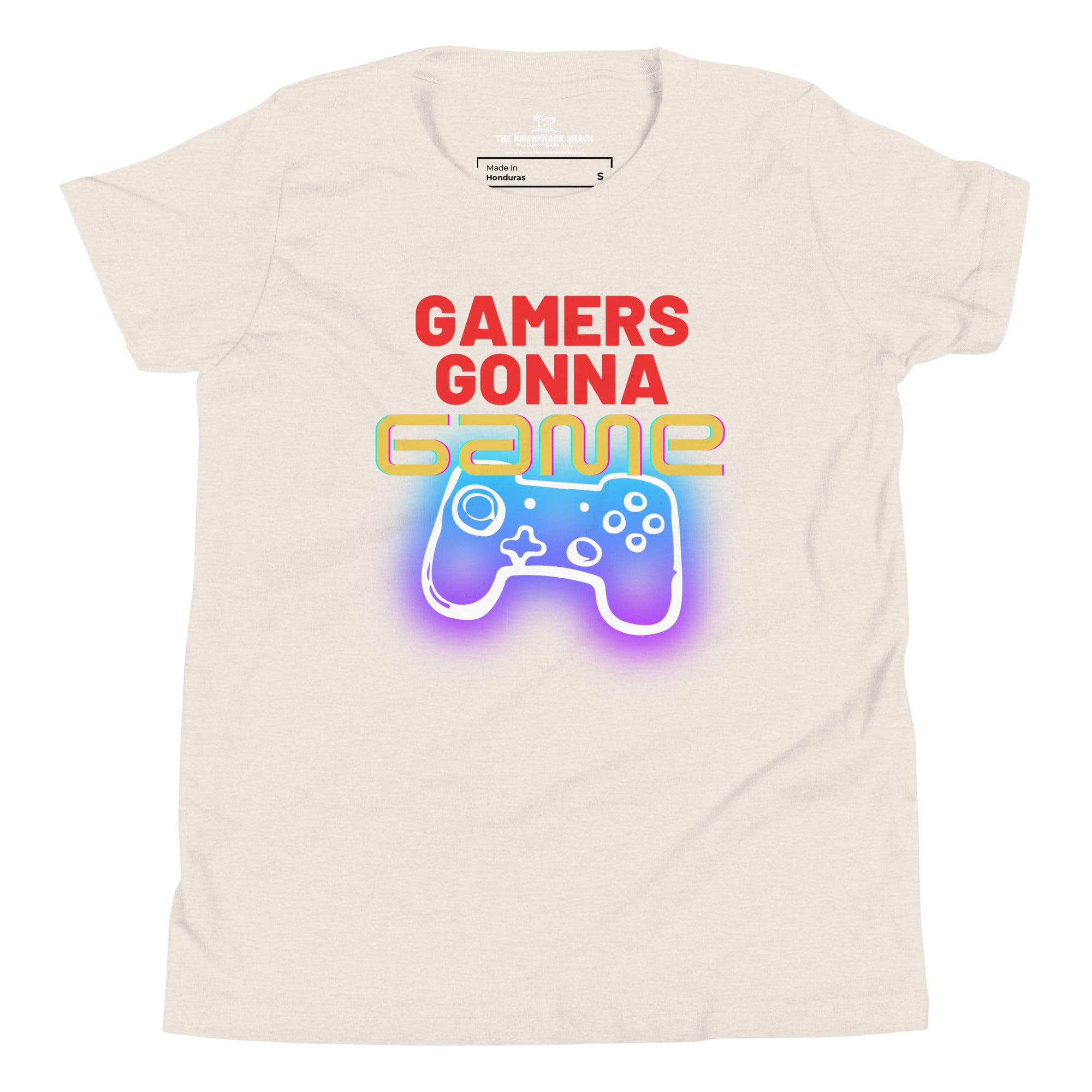 Camiseta Juvenil - Gamers Gonna Game (Colores Claros)