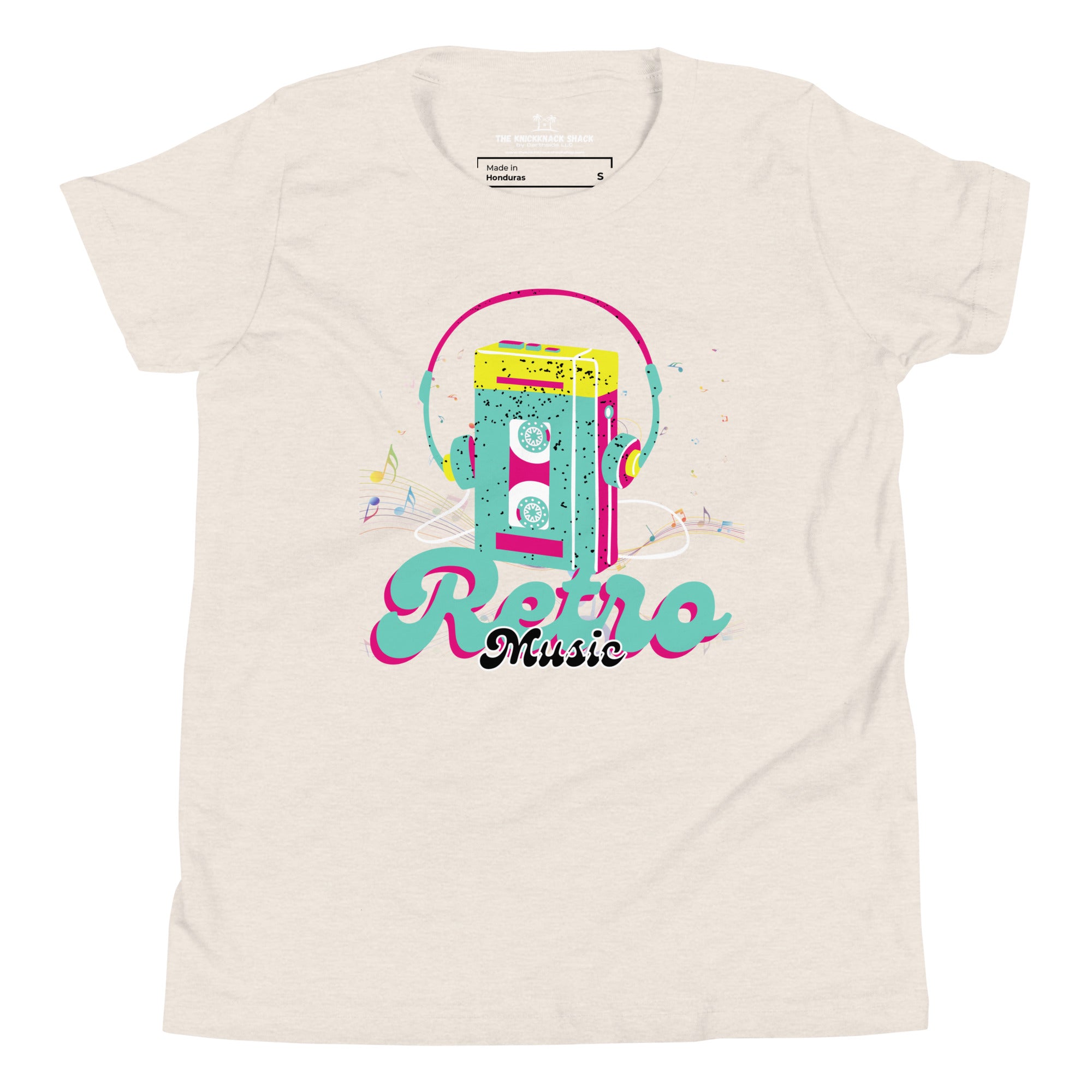 Camiseta Juvenil - Música Retro (Colores Claros)