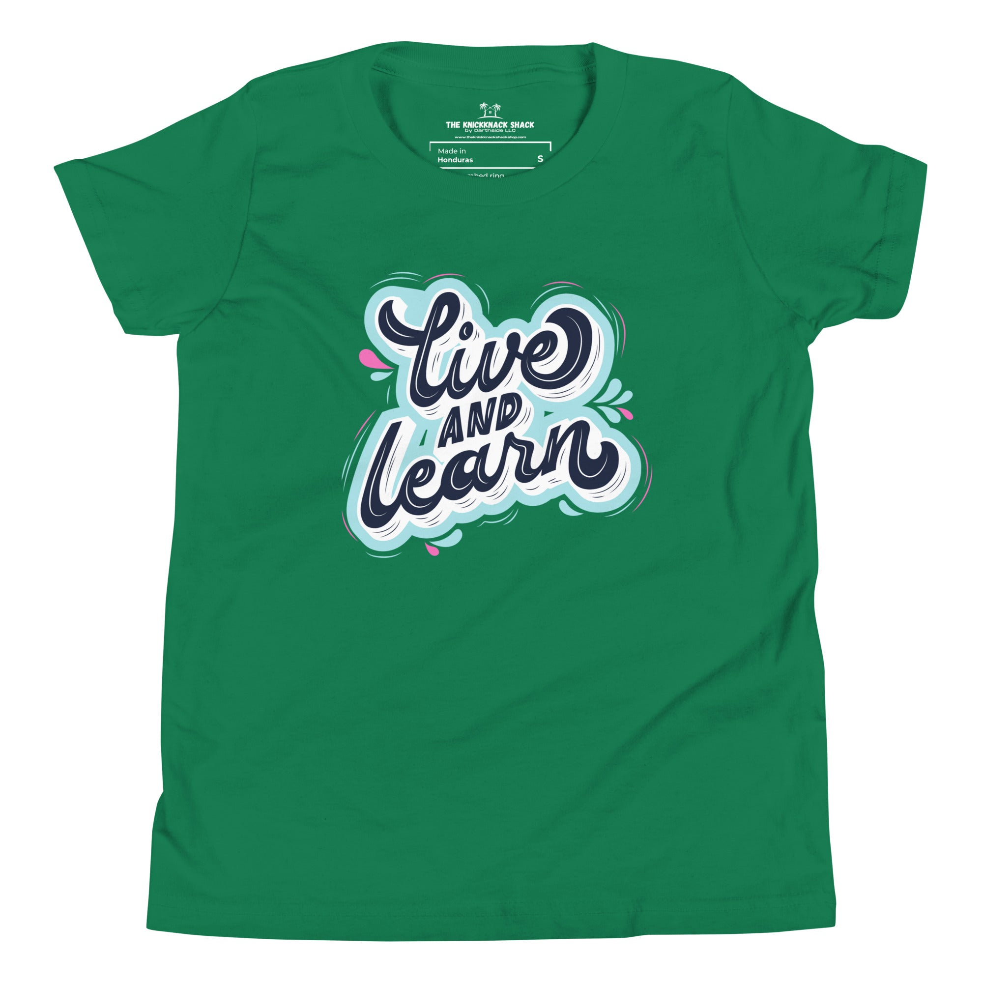 Camiseta juvenil - Vive y aprende (colores oscuros)