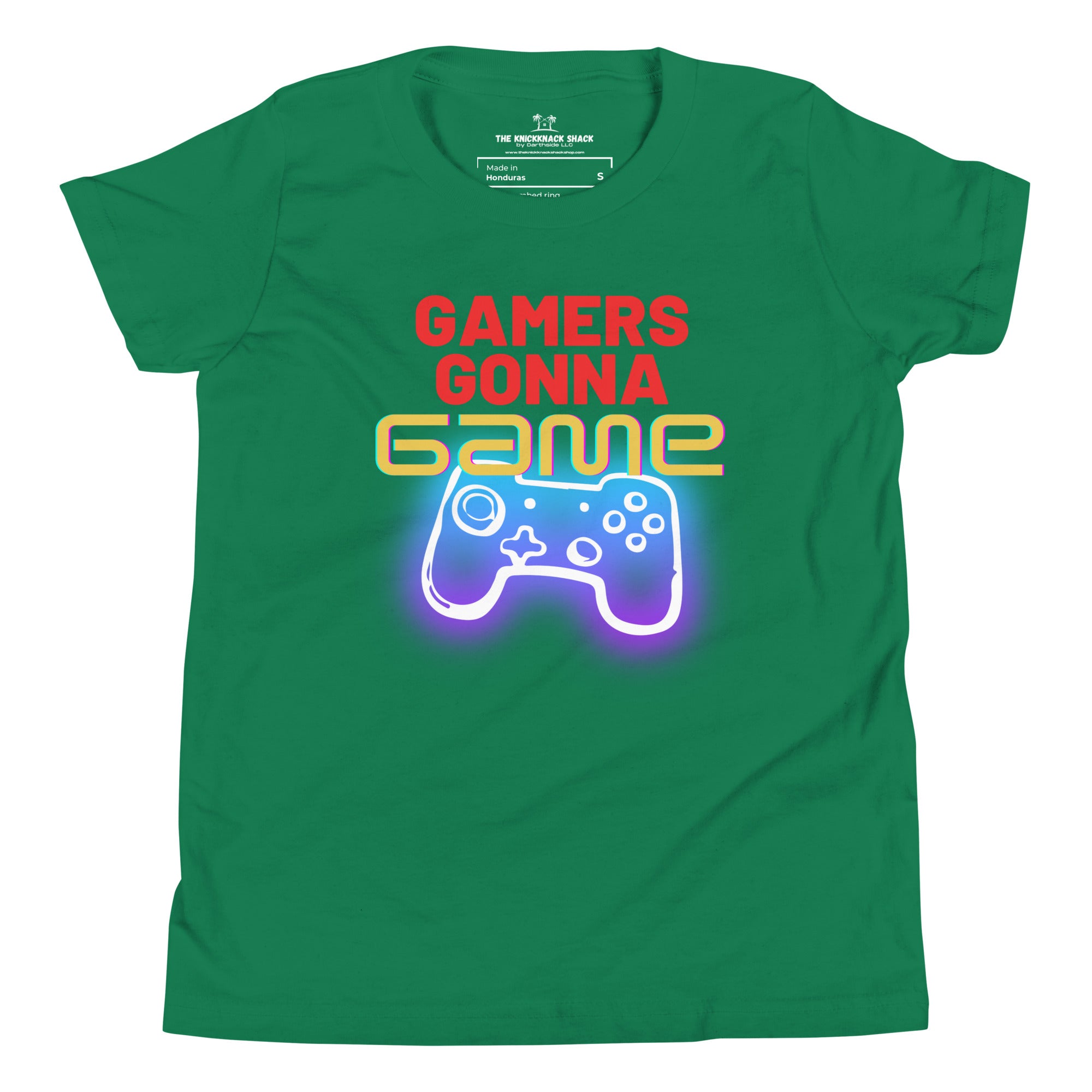 Camiseta juvenil - Gamers Gonna Game (colores oscuros)