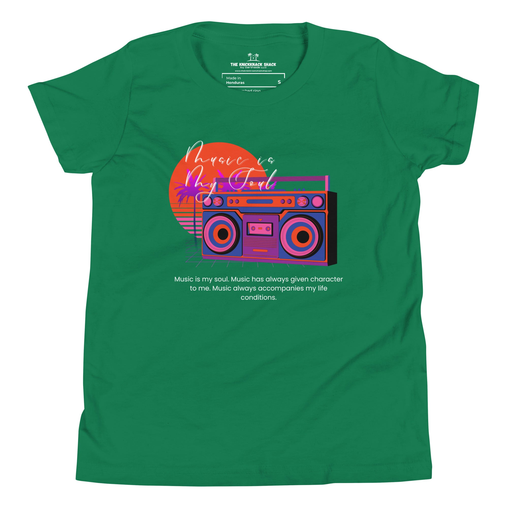 Camiseta juvenil - La música es mi alma (colores oscuros)