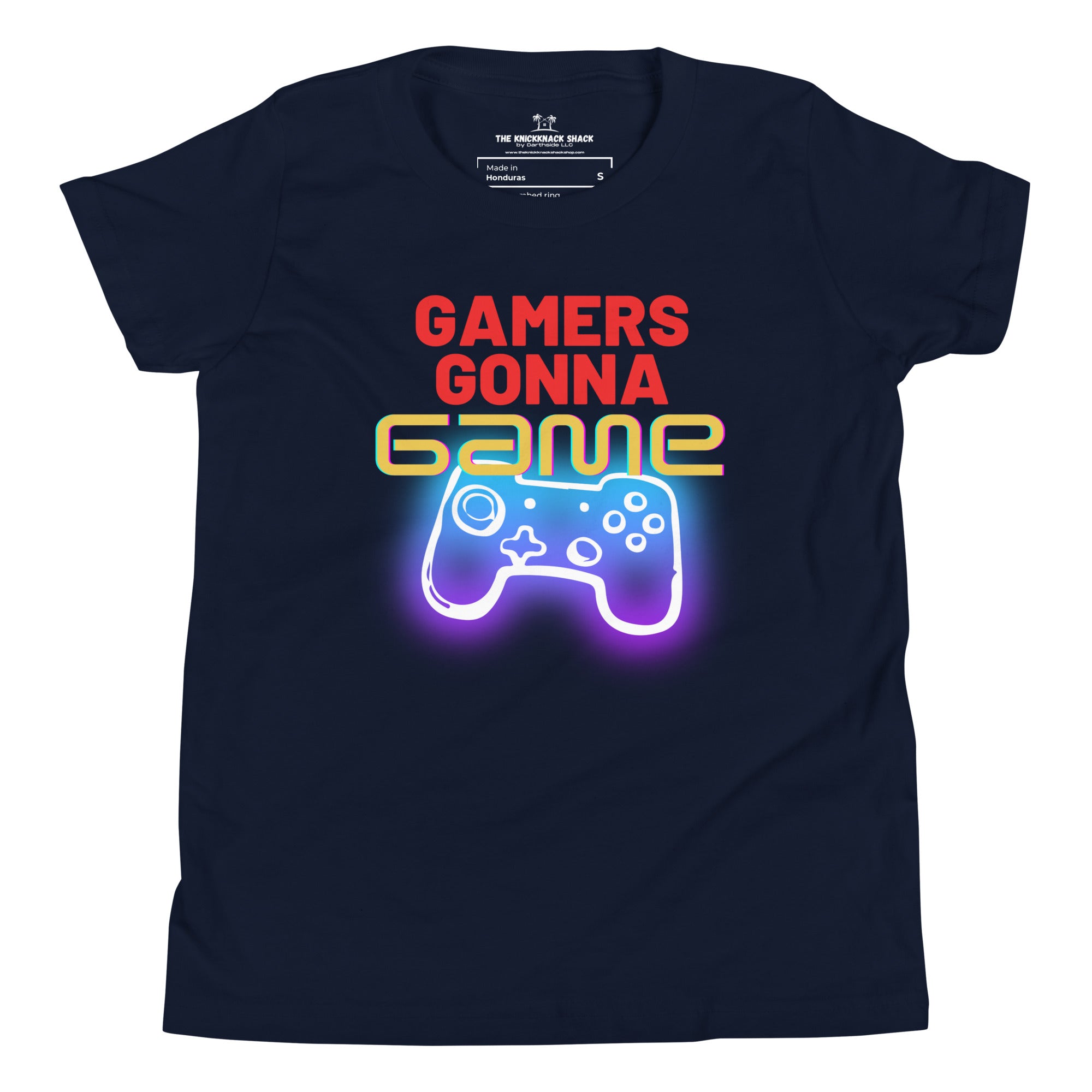 Camiseta juvenil - Gamers Gonna Game (colores oscuros)