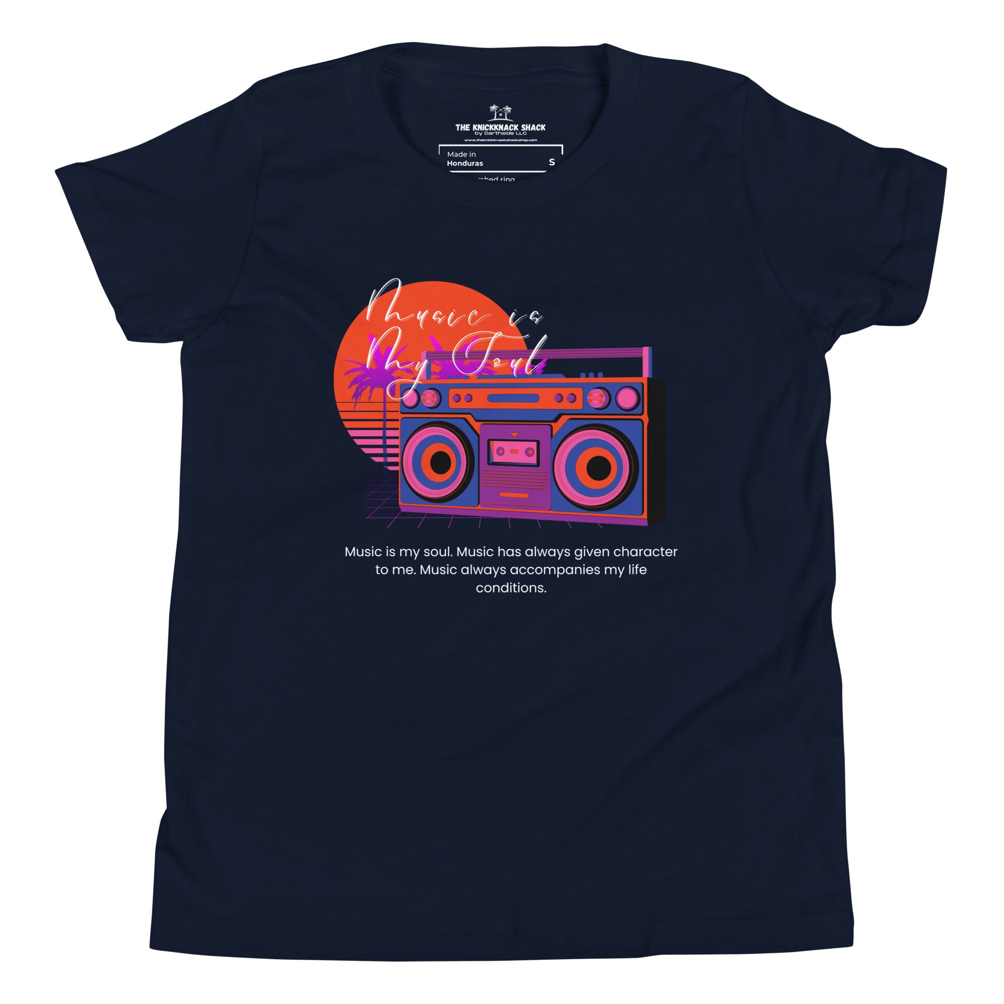 Youth T-Shirt - Music Is My Soul (Dark Colors)