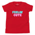 Camiseta juvenil - Feelin' Cute (colores oscuros)