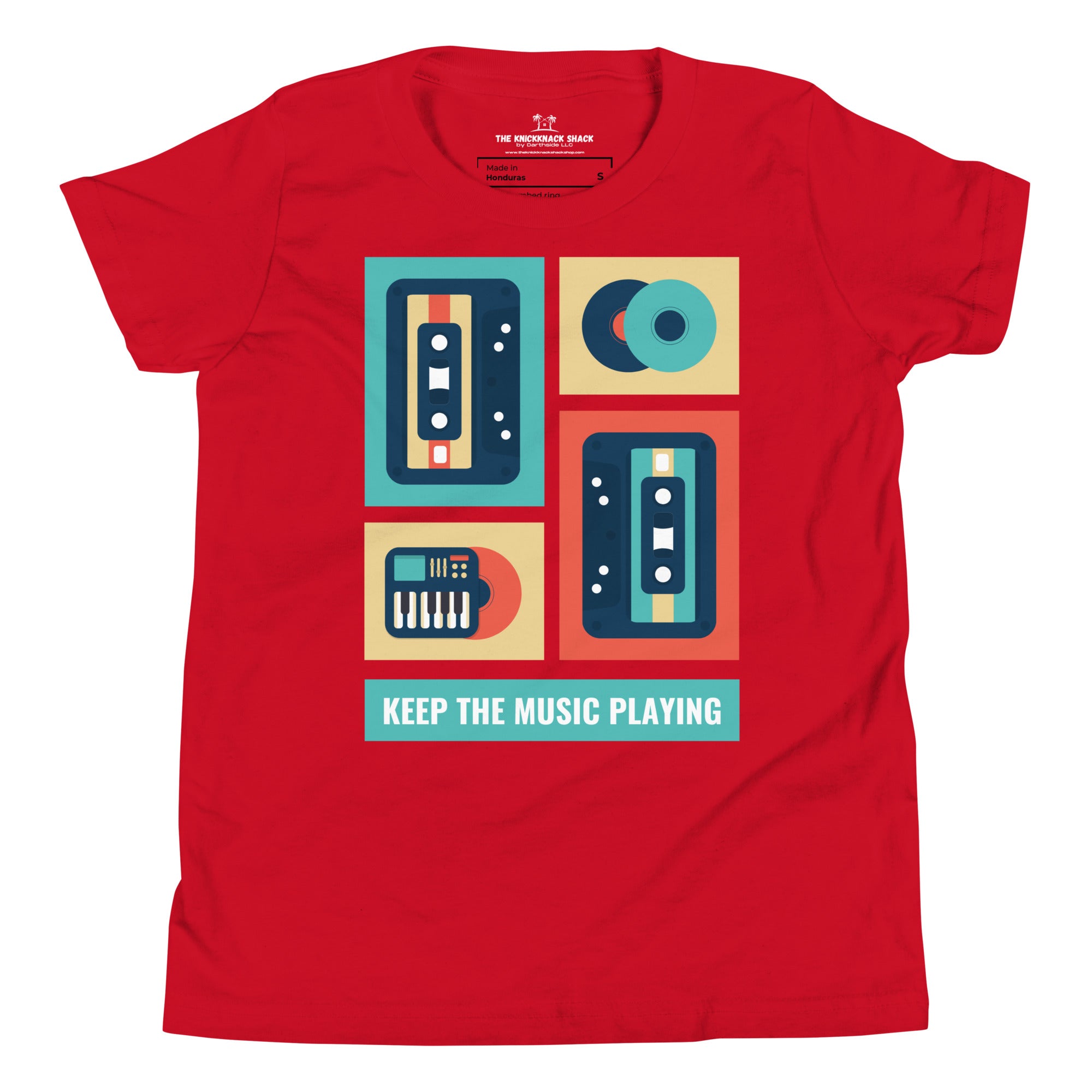 Camiseta juvenil - Keep the Music Playing (colores oscuros)