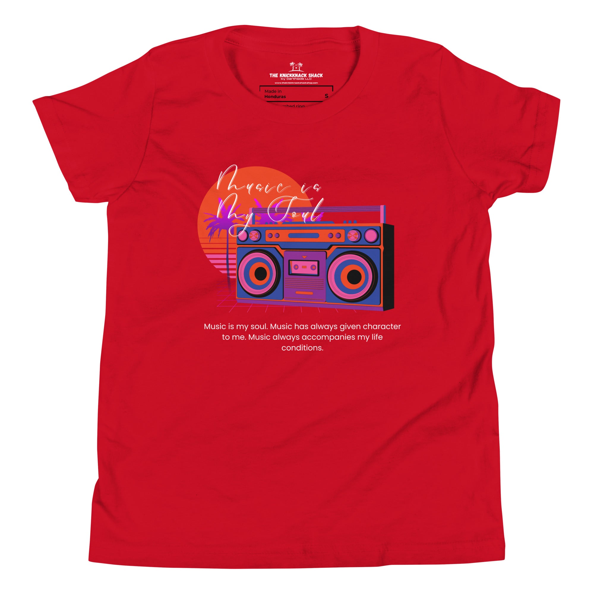 Camiseta juvenil - La música es mi alma (colores oscuros)