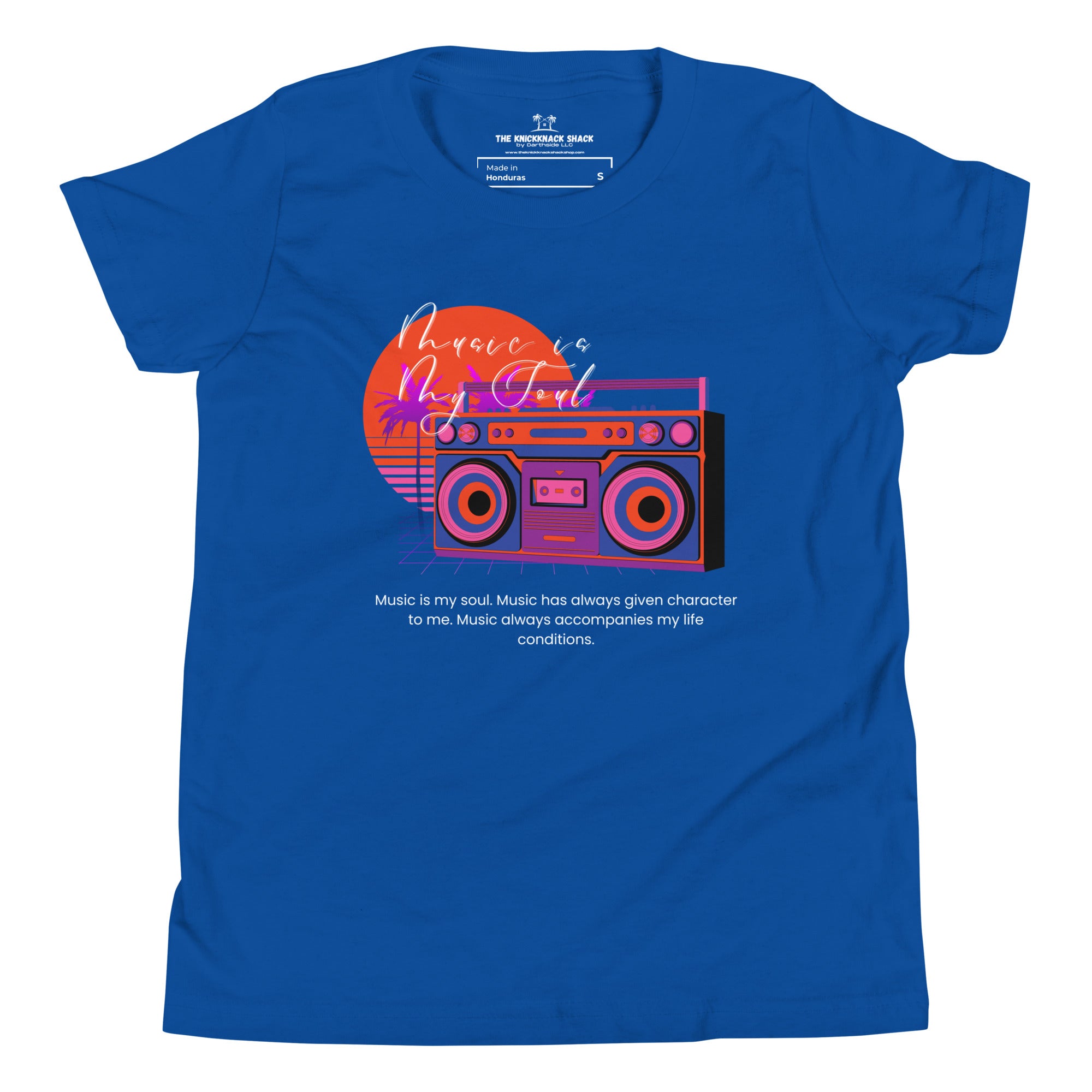 Camiseta juvenil - La música es mi alma (colores oscuros)