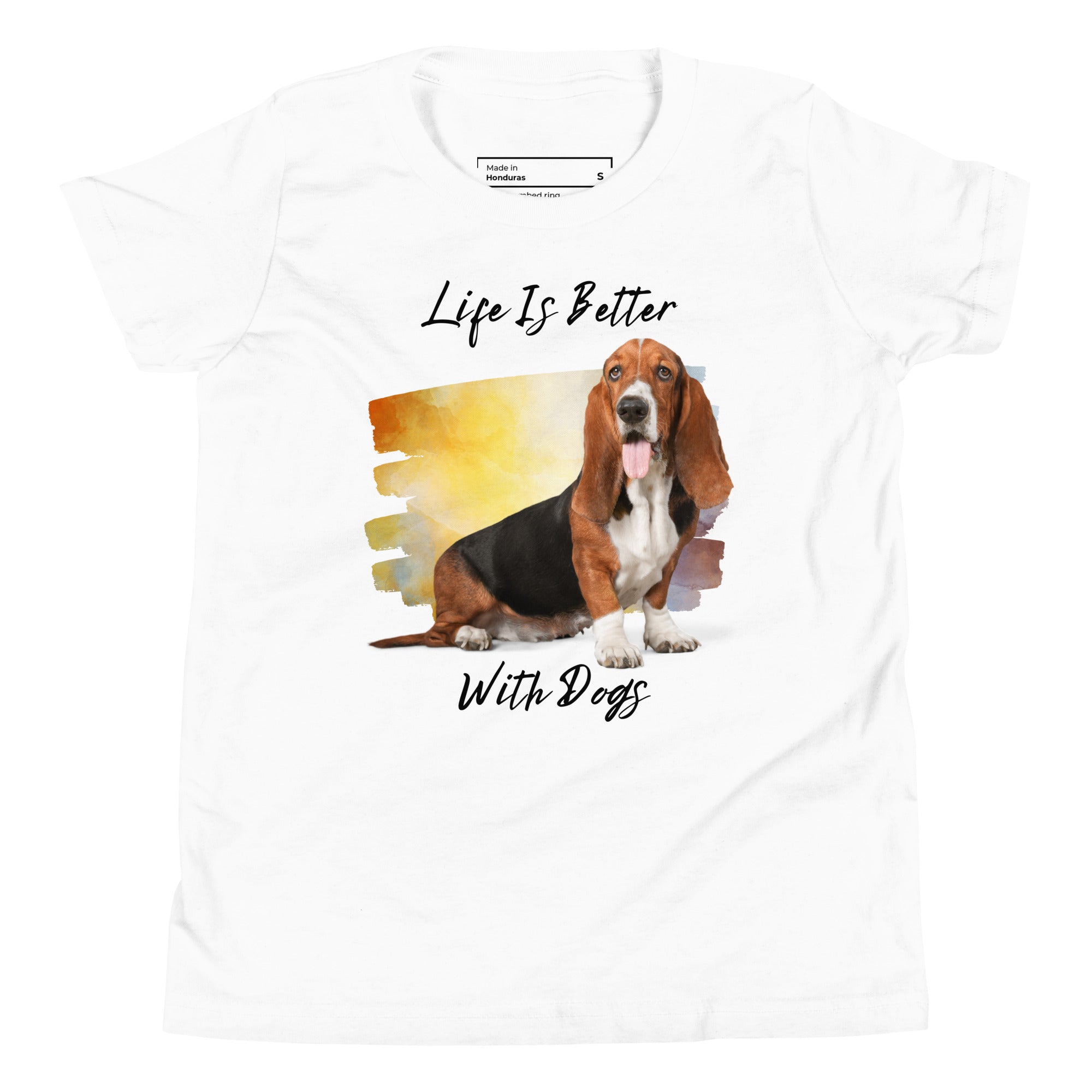 T-shirt jeunesse - Mieux avec les chiens (couleurs claires)