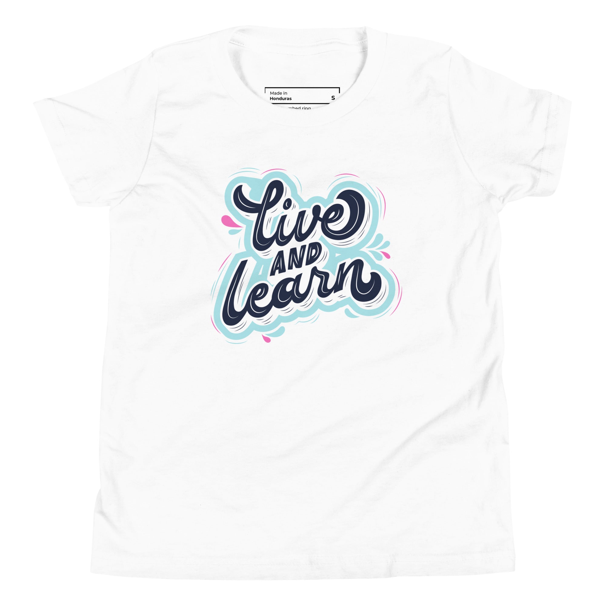 T-shirt jeunesse - Vivre et apprendre (couleurs claires)