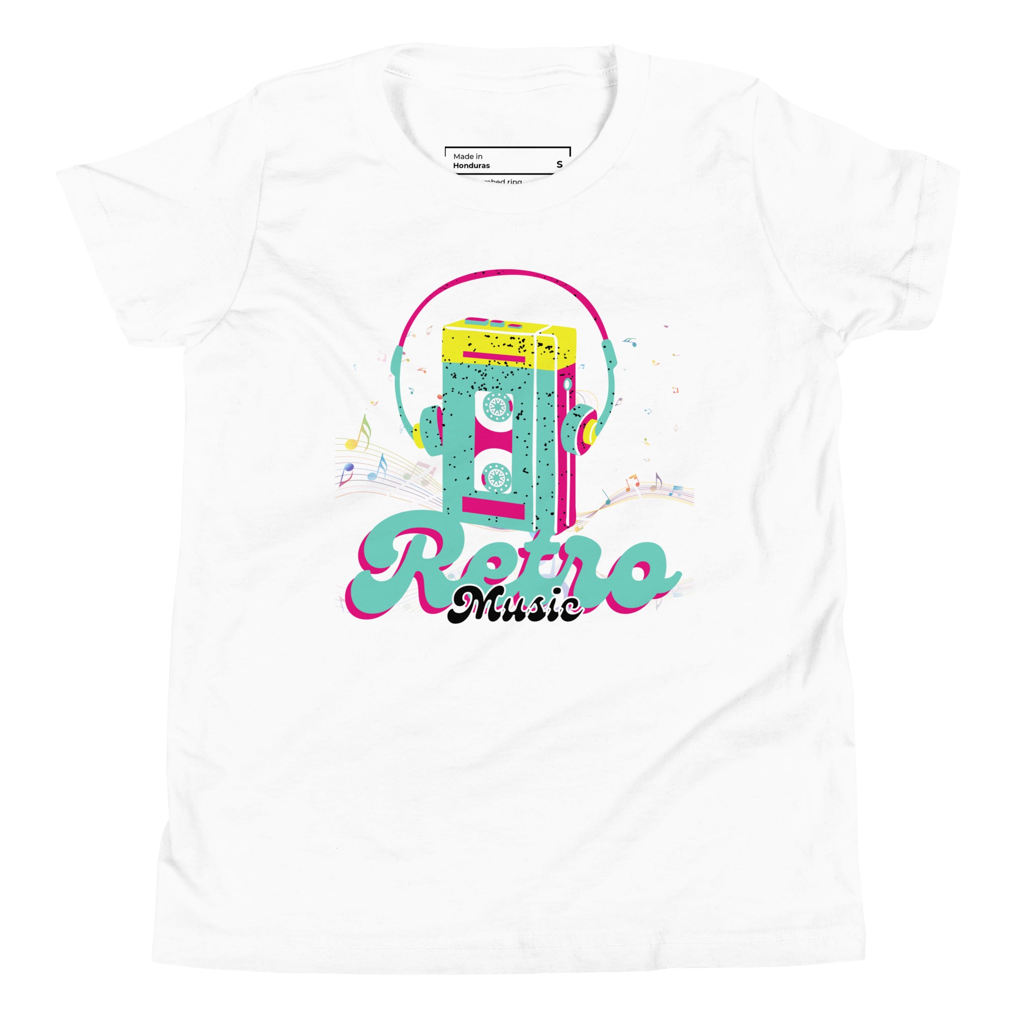 T-Shirt Jeunesse - Musique Rétro (Couleurs Claires)