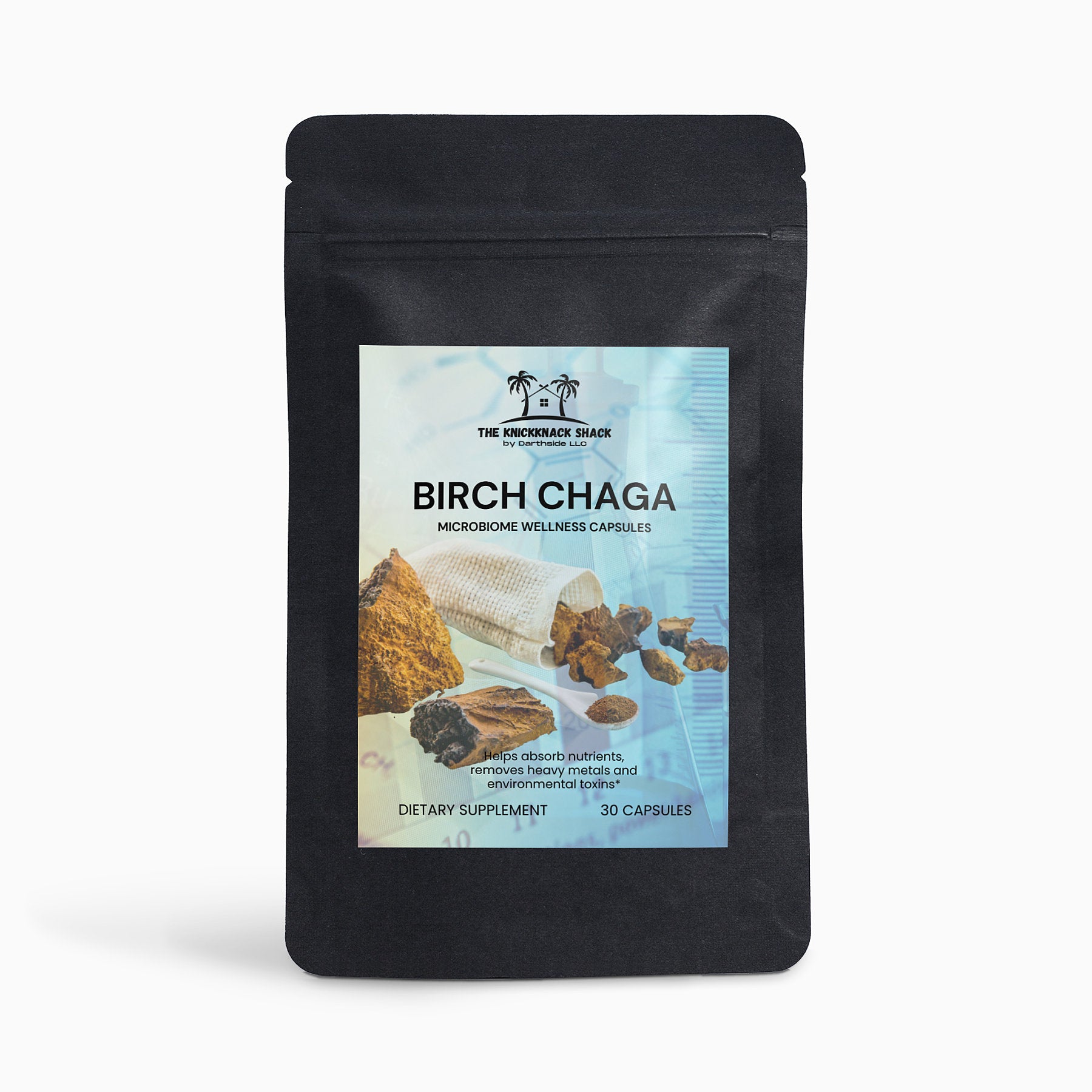 Cápsulas de bienestar del microbioma de Birch Chaga