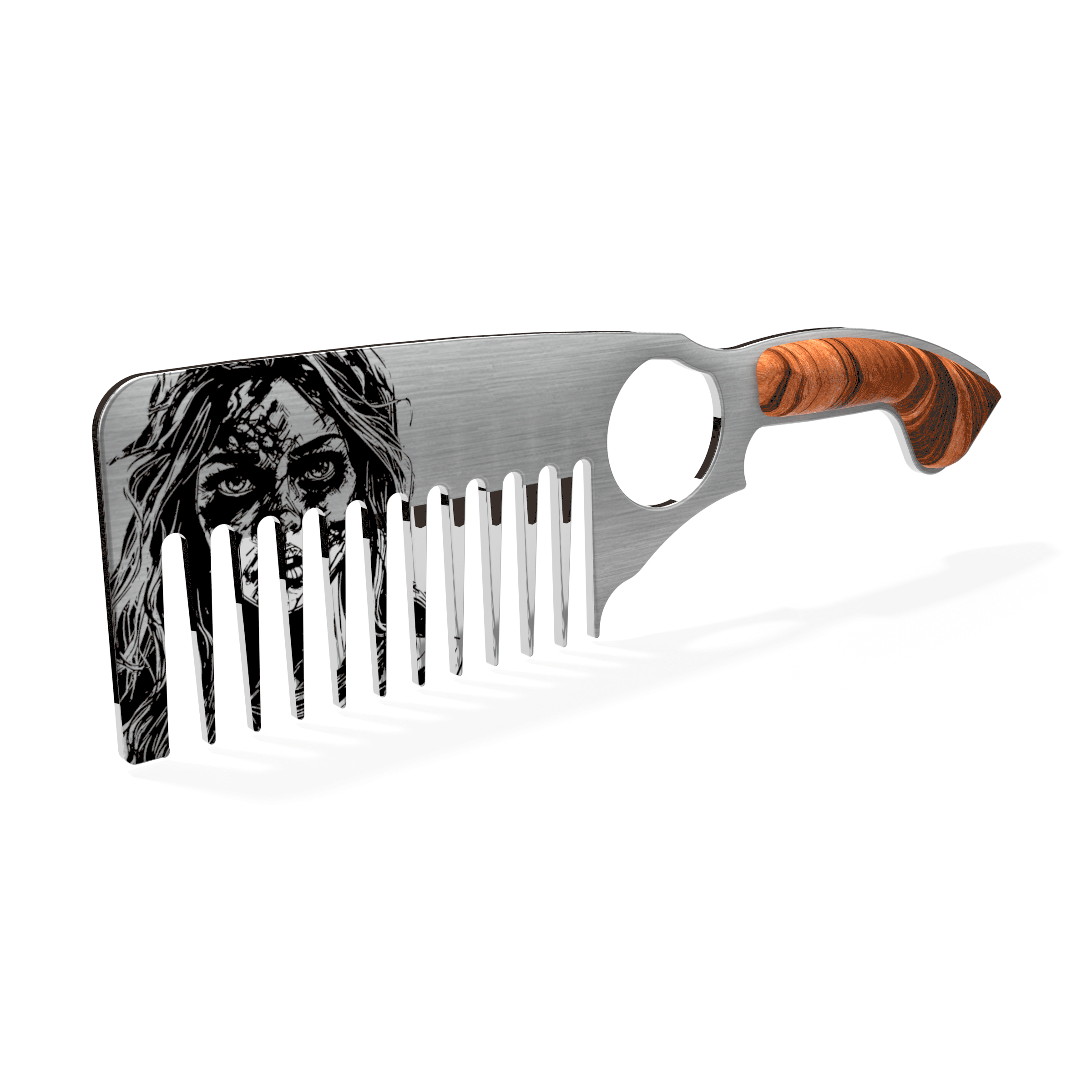 Zombie Girl Beard Comb